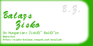 balazs zisko business card